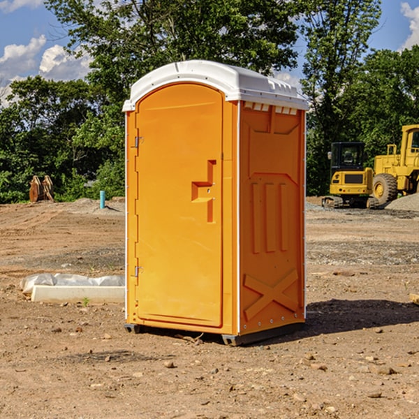 can i customize the exterior of the porta potties with my event logo or branding in Lucinda